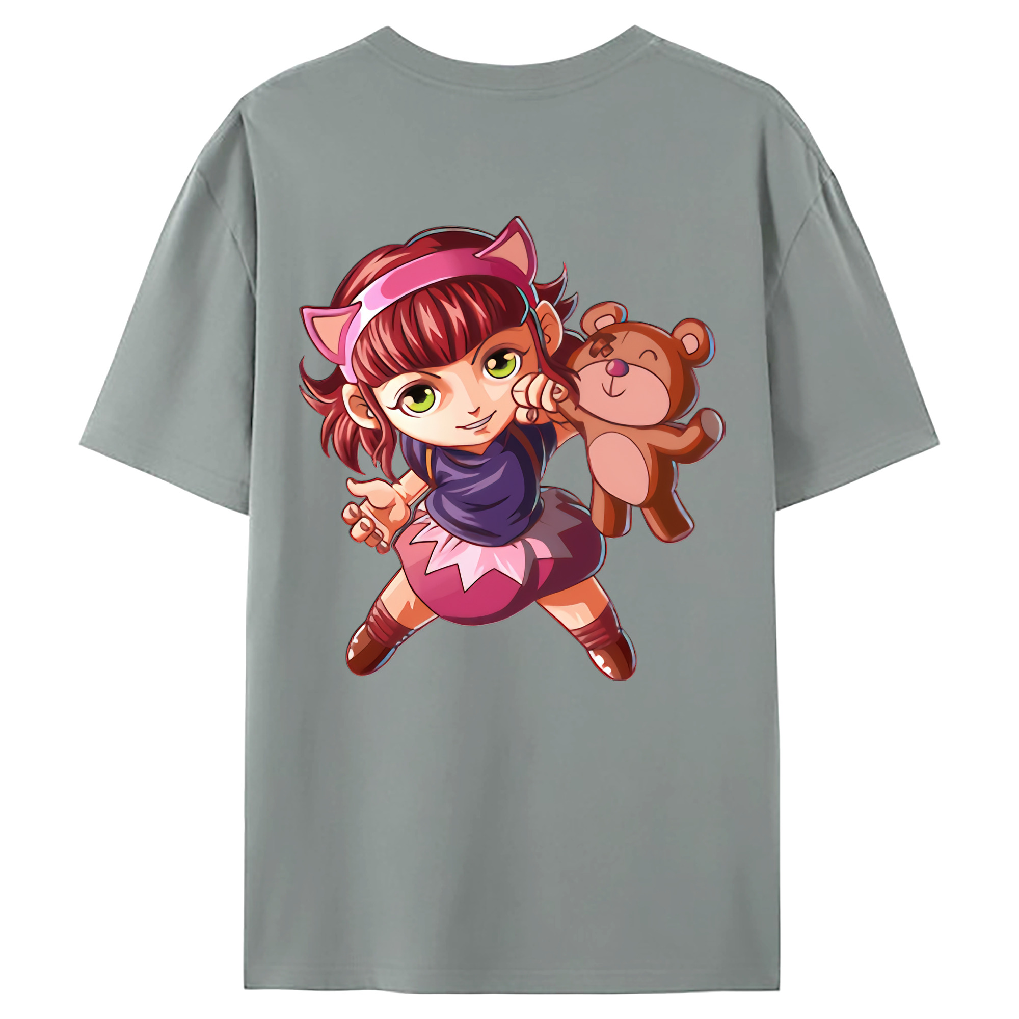 （画像用） リーグ・オブ・レジェンド League of Legends LOL 綿100％ メンズ半袖Tシャツ（バックプリント） 通気性
